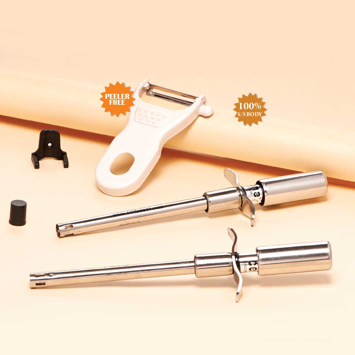 21 SS Gas Lighter with Peeler