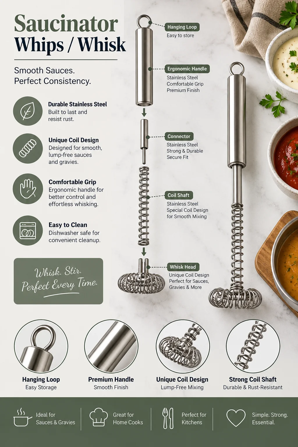 Saucinator Whips / Whisk
