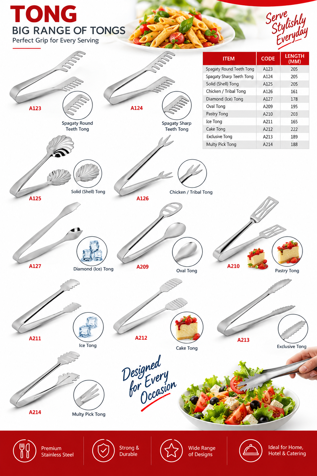 TONG (BIG RANGE OF TONGS)