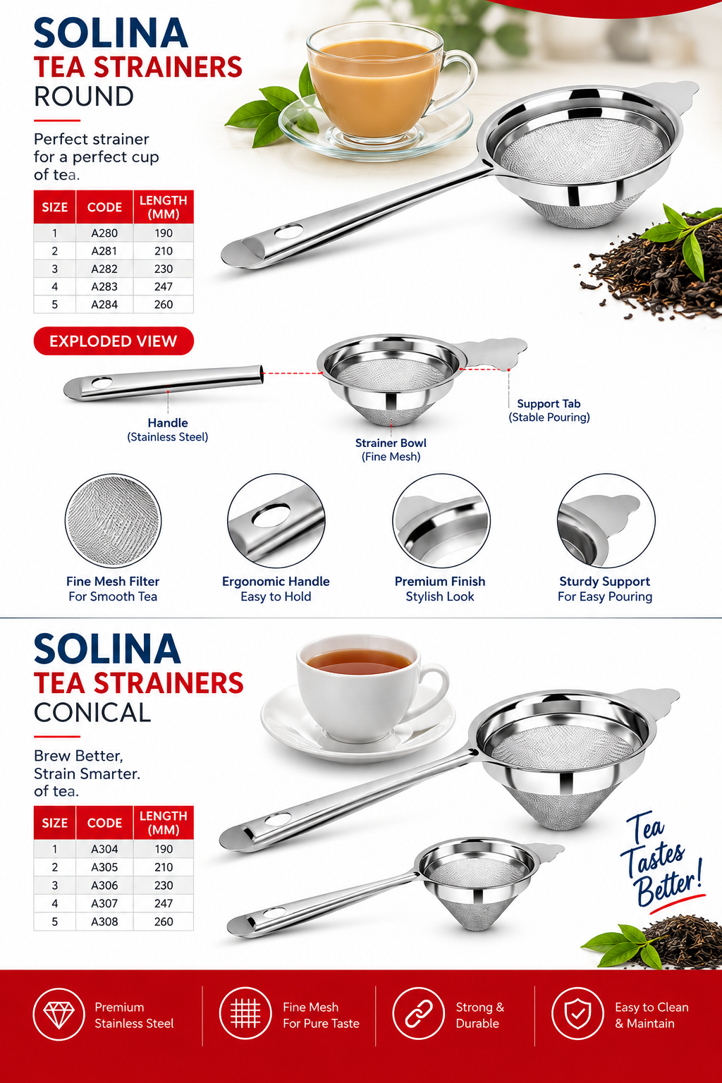 SOLINA TEA STRAINERS